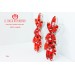 Eris red swarovski crystal earrings Handmade