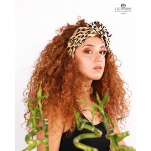 Hand Made Leopard Leopard Cotton Turban for hair