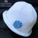  Giorgia white cotton girl hat handmade