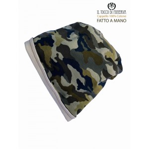 Unisex reversible hat 100% camouflage cotton - Handmade