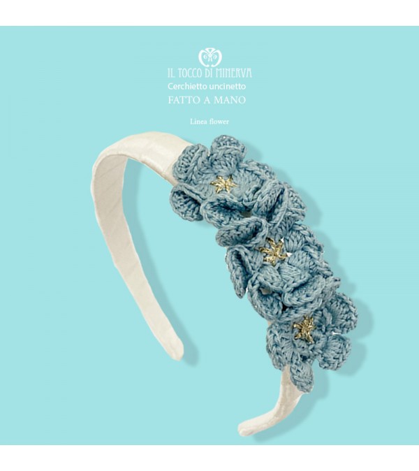 Little Girl Crochet Headband Flower Line -01