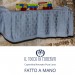 Baby Blanket Matteo celeste pure wool Handmade