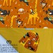 Baby Blanket in Mustard Jazz Animals Certified Cotton - Handmade