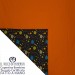 Baby Blanket in Orange Universe Certified Cotton - Handmade
