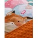 Fox Cotton and Fleece Baby Blanket - Handmade