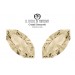  Swarovski Crystal Lobo Earrings 15x7 mm Color Silk - Handmade