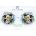 Multicolor Kim Crystal Swarovski Earrings - Handmade