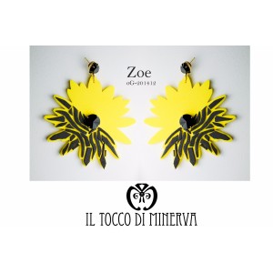 Orecchini gialli animal Zoe Realizzati a mano - Handmade