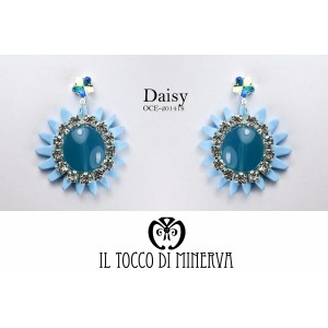 Orecchini celesti fiore cristallo swarovski Daisy Realizzati a mano – Handmade