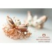 Kim Powder Earrings Swarovski Crystal - Handmade