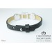 Unisex black eco-leather bracelet with Matera modular handmade charms