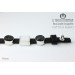 Unisex black eco-leather bracelet with modular charms Potenza hand-made handmade
