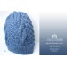 Cappello donna blu in lana biologica Bio - Realizzato a mano