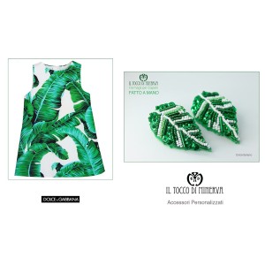 Fermaglio capelli dolce banano verde Handmade