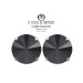  Swarovski Crystal Lobe Earrings 10 mm Black - Handmade