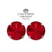  Swarovski Crystal Lobe Earrings 10 mm Red color - Handmade