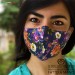 Form two anti-dust washable mask will be all right blue flowers