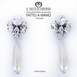 Florinda swarovski earrings and Lina Sposa handmade beads