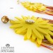 Multicolor fringed earrings with yellow Lusinda swarovski crystal