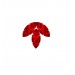  Swarovski earrings Red color leaf Handmade