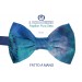 Handmade bow tie in pure multicolored blue silk with Adriano high fashion fabrics - Handmade