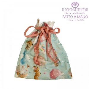 Nursery bag for girls Linea Le farfalle - Handmade