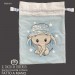 First Change Baby Bag in Cotton Elephant 50x35 - Handmade