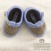 Crochet baby shoe in wool. Wad line - Handmade
