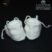 Pure White Newborn Woolen Slippers Handmade