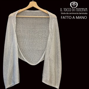  Gray laminated fabric stole - Handmade
